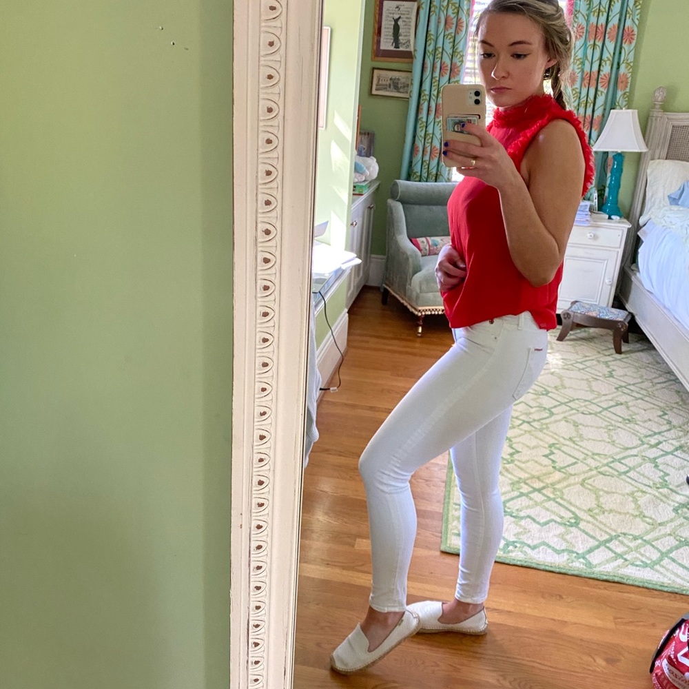 Hudson skinny white jeans